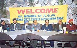 The annual general meeting of the Ludhiana District Cricket Association in progress in Ludhiana on Thursday.