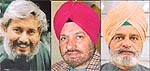 From left: Harshwardhan, Malkit Singh and Jodh Singh, 