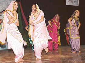 Children perform at the second Parivar Milan Himachali Samaroh organised by the Tribune Employees HP Helpline Co-operative at Tagore Theatre