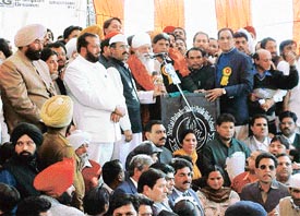 Mr H.S. Hanspal, president, PPCC, addresses a Republic Day function