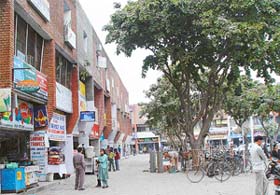 A view of Sector 35-C Inner Market