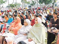 Villagers at the Martyrdom Day of Nirmaljit Singh Sekhon at Issewal village