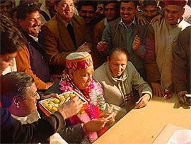 Chief Minister Prem Kumar Dhumal files his nomination papers