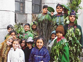 Students of Gupta Model School, Ludhiana, who presented a �Jungle Dance� 