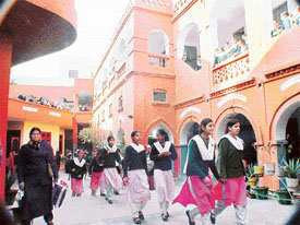 A view of the Arya Girls Secondary School, Purana Bazar