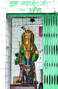 At the Guga Marhi in the PGI, Guga is described as Jahar Vir while elsewhere Guga is mostly called Zahir Pir