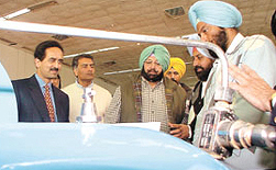 Punjab Chief Minister Capt Amarinder Singh during his visit to the 15th International Engineering & Technology Fair 2003