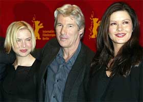 Actors Richard Gere, Catherine Zeta-Jones and Renee Zellweger