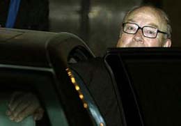 Chief UN weapons inspector Hans Blix gets into a car