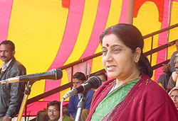 Union Health and Family Welfare Minister Sushma Swaraj launches BJP's election campaign