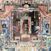The paintings of Farhan Mujib depict interiors of homes arranged in a symmetrical way.