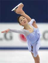 Japan's Fumie Suguri performs during the women's free skating event 