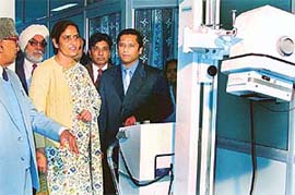 The Deputy Commissioner of Panchkula, Ms Satwanti Ahlawat, takes a round of the BRS City Centre Hospital in Sector-11, Panchkula
