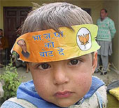 This child seeks votes for the BJP