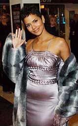 American Actress Halle Berry arrives at the Odeon in Leicester Square, London