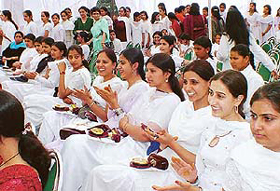 Students of Govt College for Girls, Sector 42, at the 21st annual prize distribution function