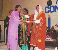 Ms Rajinder Kaur Bhattal at the annual convocation of Khalsa College for Women
