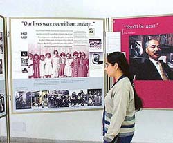 On view at the art gallery of Alliance Francaise in Sector 36 is an exhibition titled A History for Today