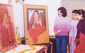 Paintings by Kanika Dhanda on display in the Satluj Club, Ludhiana