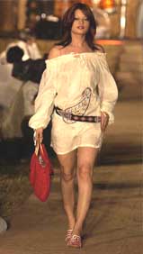 Model sashays down the ramp