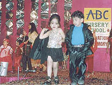 Tiny-tots sashaying down the ramp at ABC Nursery School