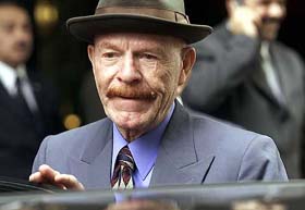 Izzat Ibrahim, a top deputy of Iraqi President Saddam Hussein, in Damascus