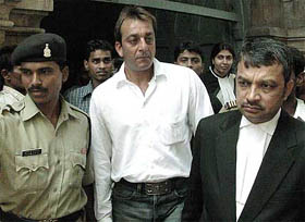 Sanjay Dutt appears in the Sessions Court