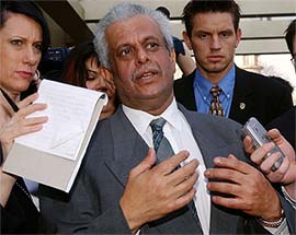 Qatari Oil Minister and OPEC President Abdullah bin Hamad Al Attiyah leaves a Vienna hotel after a breakfast meeting