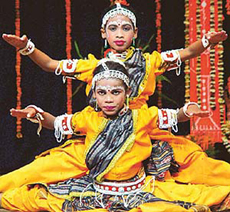 Dancers of the Udayan Cultural Academy, Shree Jagannath Puri, perform at an evening of 