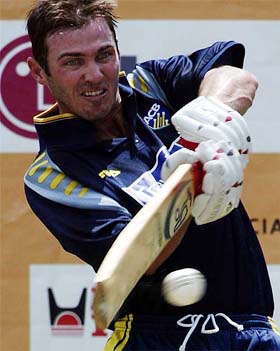 Australia's Damien Martyn bats during a training session in Johannesburg
