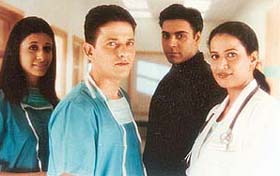 Kabir (in blue) as Dr Rizwan in Dhadkan: A much-in-demand star.