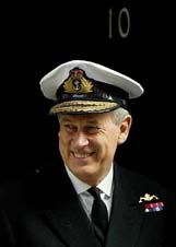 Britain's Chief of the Defence Staff Admiral Sir Michael Boyce leaves Downing Street, London, after a meeting with Prime Minister Tony Blair