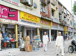 A view of the Sector 20-C inner-market
