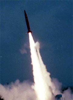 Pakistan�s Abdali missile lifts off from an undisclosed location 