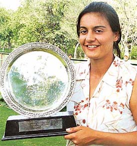 Parnita Grewal, winner of the Air-India Chandigarh Open Amateur Ladies Golf Championship 