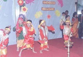 Kids presenting a cultural show at Shemrock's annual day