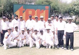The HDFC Bank cricket team, which lifted the Teri Cricket Cup