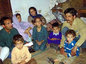 A Hindu family, which migrated from the Kashmir region