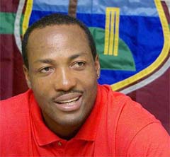 Newly-appointed West Indies captain Brian Charles Lara speaks during a news conference