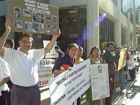 US-based Kashmiri Pandits protest against the recent killings of 24 Pandits