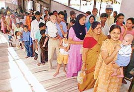 Thousands of devotees throng the Mata Mansa Devi shrine 