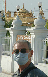Zaveer Goa (38), a Malaysian citizen, visits the Golden Temple