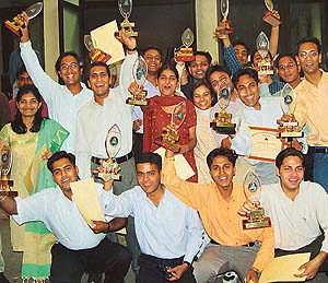 Students of Punjab Engineering College pose for a photograph 