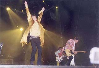 Members of the Rolling Stones perform at the Palace Grounds