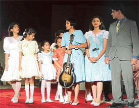 Students of the Convent of Jesus and Mary enact a scene during the presentation