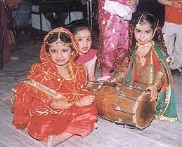 Students of GHPS, Vasant Vihar, participating in a cultural programme.