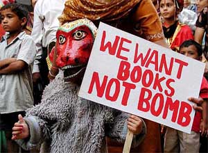 Children at a peace march 