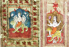 Two Kashmiri paintings, which have been donated to the Government Museum, Sector 10, by Lieut-Gen J.F.R. Jacob (retd).