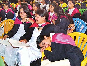Students of MCM DAV College, Sector 36, at their annual convocation in Chandigarh