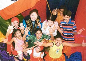 Ms Gulnar Kazbekova and Ms Yoanna Ponikiewska, choreographers from Kazakhstan and Poland, respectively, along with trainees from Ryan International School in Ludhiana